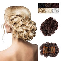 Elaine Combs Messy Bun Hair Piece Curly Dish Hair Buns Extension Thick Chignon Hairpiece Clip In Ponytail Scrunchies Hair Pieces