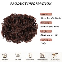 Elaine Combs Messy Bun Hair Piece Curly Dish Hair Buns Extension Thick Chignon Hairpiece Clip In Ponytail Scrunchies Hair Pieces