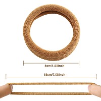 100 Pcs Thick Seamless Hair Ties Ponytail Holders Hair Accessories No Damage For Thick Hair Light Brown Colors