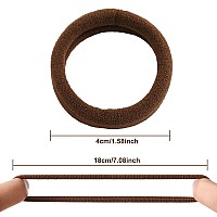 100 Pcs Thick Seamless Hair Ties Ponytail Holders Hair Accessories No Damage For Thick Hair Dark Brown Colors