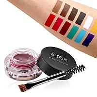 Maepeor 12 Colors Eyebrow Pomade Fullpigmented Long Lasting Waterproof Eyebrow Cream Gel Filling Shaping Tinted Eyebrows Enha