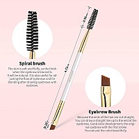 Docolor Eyebrow Brush Duo Eyebrow Spoolie 3Pcs Professional Angled Eye Brow Brush Perfect For Lining And Shaping Brows Spoolie