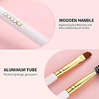 Docolor Eyebrow Brush Duo Eyebrow Spoolie 3Pcs Professional Angled Eye Brow Brush Perfect For Lining And Shaping Brows Spoolie