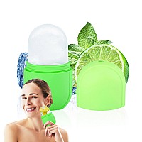 Ice Roller for Face and Eye, Silicone Ice Mold for Face,Facial Ice Roller Skin Care Tool for Eye Puffiness Relief & Remove Fine Lines & Reduce Acne Beauty Gift for Women (05# Green)