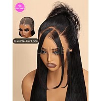 Unice Pre Everything Glueless Frontal Wig Body Wave 13X4 Hd Pre Cut Lace Front Wigs Human Hair Pre Bleached Invisible Bye Bye Kn