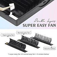 Df Eyelash Extension Volume Lash Extensions 005Mm Dd Curl 18Mm Super Easy Fan Volume Lashes Rapid Blooming Volume Lashes Self F