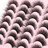 Kiromiro False Eyelashes Natural Look Wispy Faux Mink Lashes Fluffy 14Mm Cat Eye Short Strip Lashes Pack