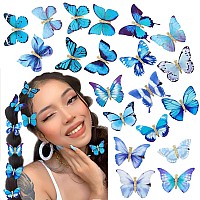 Y2K Hair Accessories Butterfly Hair Clips Small Glittery Butterflies For Thick Hair Cute Kawaii Clips 20 Pcs