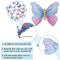 20 Pieces Small Butterfly Hair Clips Y2K Kawaii Accessories Clips For Thick Hair Cute Clips With Hair Glitter