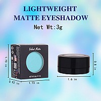 Meicoly Light Blue Single Eyeshadowbold Turquoise Pressed Powder Matte Eye Shadowturquoise Blue Shade For Halloween Smurf Corp