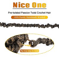 Nice One Pretwisted Passion Twist Hair 8 Inch Short Passion Twist Crochet Hair For Women 8 Packs Prelooped Braiding Hair Synt