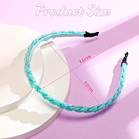 Mtlee 6 Pieces Beaded Headbands Sparkly Crystal Beaded Hair Hoop Hairbands Multiple Color Hair Accessories Head Bands For Women