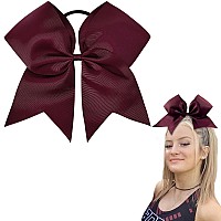 Oaoleer 8Inch Jumbo Large Cheer Bows Ponytail Holder Elastic Band Handmade Boutique Hair Accessories For Cheerleading Teen Girls