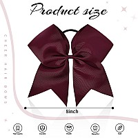 Oaoleer 8Inch Jumbo Large Cheer Bows Ponytail Holder Elastic Band Handmade Boutique Hair Accessories For Cheerleading Teen Girls