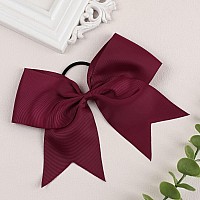 Oaoleer 8Inch Jumbo Large Cheer Bows Ponytail Holder Elastic Band Handmade Boutique Hair Accessories For Cheerleading Teen Girls