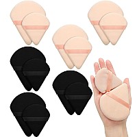 Maitys 12 Pieces Powder Puff Triangle Face Makeup Cosmetic For Loose Powder Soft Body Washable Reusable Foundation Sponge Minera