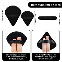 Maitys 12 Pieces Powder Puff Triangle Face Makeup Cosmetic For Loose Powder Soft Body Washable Reusable Foundation Sponge Minera