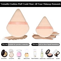 Maitys 12 Pieces Powder Puff Triangle Face Makeup Cosmetic For Loose Powder Soft Body Washable Reusable Foundation Sponge Minera