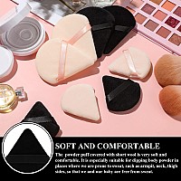 Maitys 12 Pieces Powder Puff Triangle Face Makeup Cosmetic For Loose Powder Soft Body Washable Reusable Foundation Sponge Minera