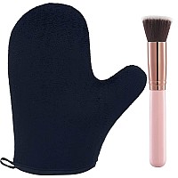 2 Pack Self Tanning Mitt Applicator Kit Set Self Tanning Glove And Self Tanner Flat Top Brush Tan Applicator For Sunless Self