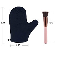 2 Pack Self Tanning Mitt Applicator Kit Set Self Tanning Glove And Self Tanner Flat Top Brush Tan Applicator For Sunless Self