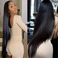 Yisea Straight Hair Bundles With Lace Frontal 20 22 24 2618 Frontal Human Hair 4 Bundles With 13X4 Lace Closure Frontal 100