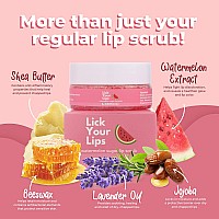 Watermelon Sugar Lip Scrub For Dry Cracked And Dark Lips By Lick Your Lips Organic Lip Scrubs Exfoliator And Moisturizer With