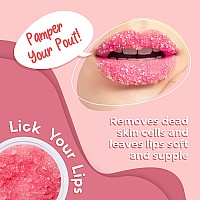 Watermelon Sugar Lip Scrub For Dry Cracked And Dark Lips By Lick Your Lips Organic Lip Scrubs Exfoliator And Moisturizer With