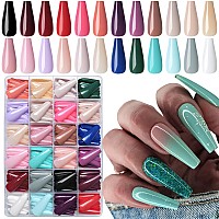 Loveourhome 576Pc Coffin Press On Nails Long Colored Fake Nails Tips Full Cover Medium Ballerina Press On Nail Acrylic Artificia