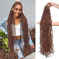 Brown Soft Locs 36 Inch 7 Packs Faux Locs Color 30 Crochet Locs Hair Whole Strand No Extended Prelooped Long Locs Synthetic Cro