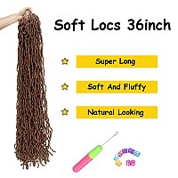 Brown Soft Locs 36 Inch 7 Packs Faux Locs Color 30 Crochet Locs Hair Whole Strand No Extended Prelooped Long Locs Synthetic Cro