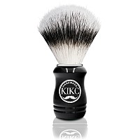 Kikc Hand Crafted Shaving Brush For Vegans Synthetic Hair Bristle For Wet Shave Comfortable Abs Handle Black Color Best Gift