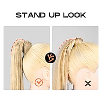 Seikea Long Ponytail Extension Straight Wrap Around Clip In Ponytail Hair Extensions Natural Soft Synthetic Hairpiece For Women