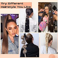 Seikea Long Ponytail Extension Straight Wrap Around Clip In Ponytail Hair Extensions Natural Soft Synthetic Hairpiece For Women