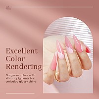 Modelones Poly Nail Gel Set 6 Colors Nude Pink Brown Daily Collection Poly Extension Gel Set Builder Nail Gel French Manicure D