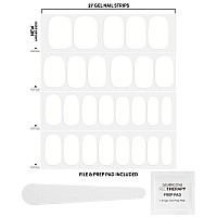 Dashing Diva Gloss Nail Strips White Canvas Uv Free Chip Resistant Long Lasting Gel Nail Stickers Contains 27 Nail Wraps