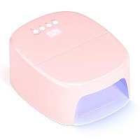 BETE Cordless LED Nail Lamp, 60W Rechargeable LED Nail Dryer for Curing Nail Polish and Have USB Port for Charging Phone and Nail Drill, Portable and Professional Nail Dryer Pink