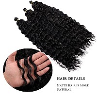 Ocean Wave Crochet Hair Extensions 30 In Crochet Hair Curly Deep Wave Crochet Hair For Black Women 3Packs 1B Natural Black