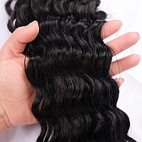 Ocean Wave Crochet Hair Extensions 30 In Crochet Hair Curly Deep Wave Crochet Hair For Black Women 3Packs 1B Natural Black