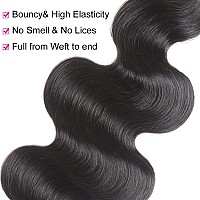 Hswpawk Hair 100 Unprocessed Brazilian Body Wave 1 Bundle Human Hair Natural Black Color Brazilian Body Wave Bundle Human Hair