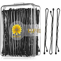 Kanprincess 100Pcs 24Inch Bobby Pins Blackpainfree Bobby Pins For All Hair Typeshair Pins For Women Girlshairpins For Buns