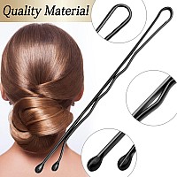 Kanprincess 100Pcs 24Inch Bobby Pins Blackpainfree Bobby Pins For All Hair Typeshair Pins For Women Girlshairpins For Buns