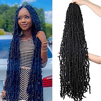 Lmzim 44 Inch Butterfly Crochet Hair 5 Packs Long Faux Locs Crochet Braids Hair For Black Women44 Inch 5 Pack 1B