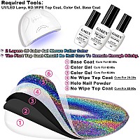 2 Jars Holographic Nail Powder Fine Rainbow Holo Mermaid Unicorn Mirror Laser Effect Multi Chrome Manicure Pigment Glitter Dust