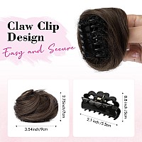 Reecho 2 Pcs Mini Claw Clip In Messy Cat Ears Hair Bun Extensions Hb001 Wig Accessory Updo Hairpieces For Women Girls Pack Of