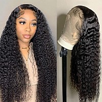 Kdmidun Deep Wave Lace Front Wigs Human Hair For Women Natural Color 13X4 Hd Transparent Lace Frontal Wigs With Baby Hair Gluele