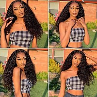 Kdmidun Deep Wave Lace Front Wigs Human Hair For Women Natural Color 13X4 Hd Transparent Lace Frontal Wigs With Baby Hair Gluele