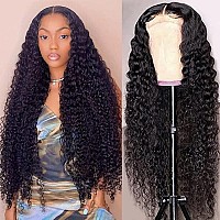 Kdmidun 13X4 Hd Transparent Lace Frontal Wigs Natural Color Deep Wave Lace Front Wigs Human Hair For Women Glueless Brazilian De