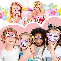 Beesjuy Face Painting Kits For Kids12 Color Water Based Face Paint Kit Washable Kids Body Paint For Makeup For Birthday Hall