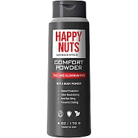 Happy Nuts Comfort Powder Anti Chafing Deodorant Aluminumfree Sweat And Odor Control For Jock Itch Groin And Mens Priva